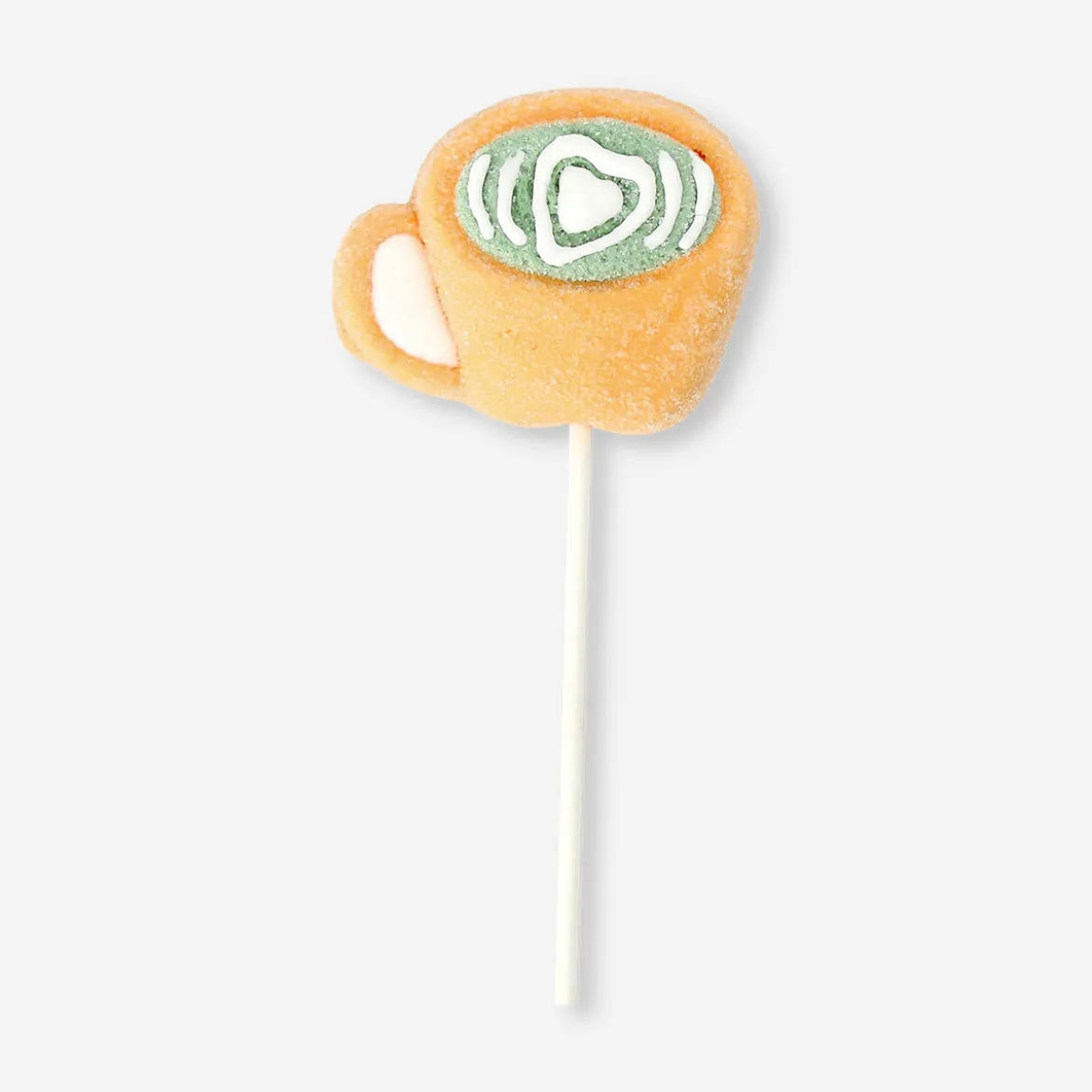 Marshmallow on a stick - Matcha latte