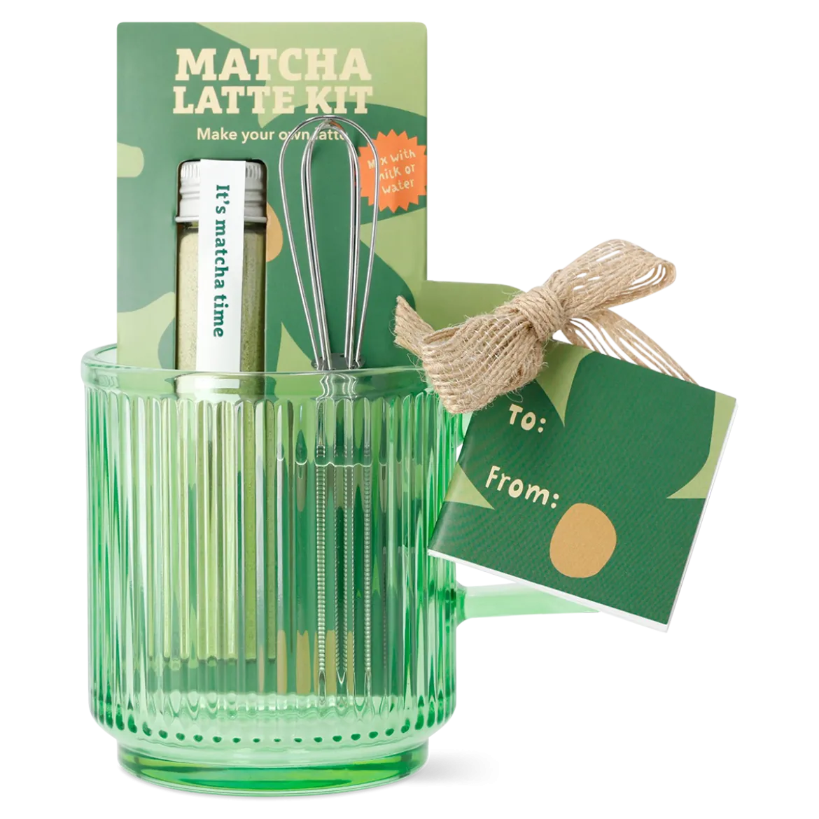 Matcha kit with mug, whisk and matcha powder