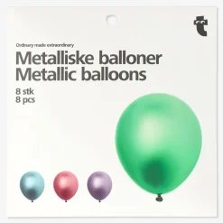 Metallic balloons - 8 pcs