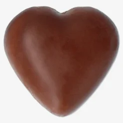 Milk chocolate hearts in net with milky cream filling