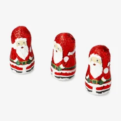 Milk cocoa confectionery Santas in gingerbread house container - 5 pcs
