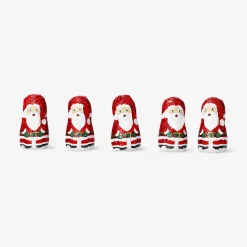 Milk cocoa confectionery Santas in gingerbread house container - 5 pcs