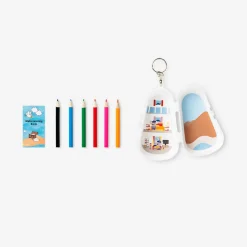Mini coloured pencils with colouring book