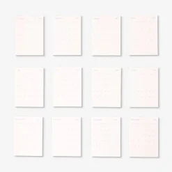 Monthly calendar stickers for bullet journal 2027