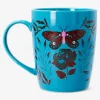 Mug with blue gothic print - 340 ml