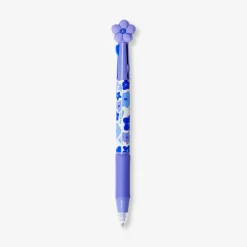 Multi-coloured ballpoint pen with erasable ink - Floral print