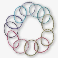 Multi-Colour Vibrant Hair Elastics - 12 pcs