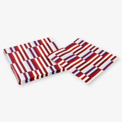 Napkins with autumnal stripes - 16 pcs