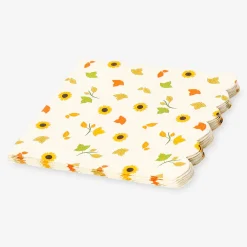 Napkins with autumn print and scalloped edges - 16 pcs