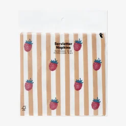 Napkins with red berries - 16 pcs