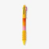 Orange multi coloured erasable gel pen