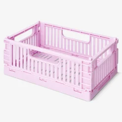 Pink collapsible storage box - 22 cm