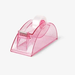 Pink glitter tape dispenser