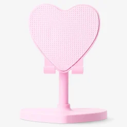 Pink heart smartphone stand