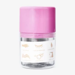 Pink travel set with stickers - 4 pcs