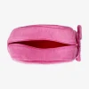 Pink velvet cosmetic bag - 23 cm