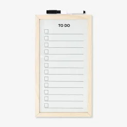 Planner board in wood frame with marker