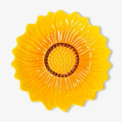 Plate with embossed sunflowers - 20 cm