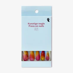 Press on nails - Gold details with gradient design
