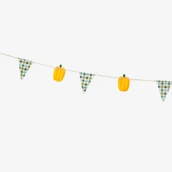 Pumpkin garland with checks - 300 cm