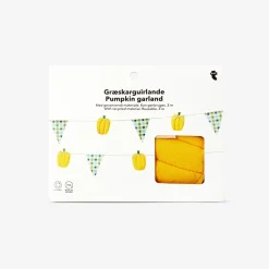 Pumpkin garland with checks - 300 cm