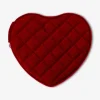 Quilted heart jewellery box - 9x10 cm