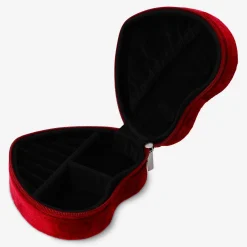 Quilted heart jewellery box - 9x10 cm