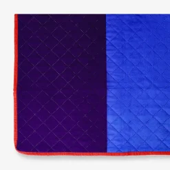 Quilted rainbow picnic blanket with carrying strap - 170x130 cm