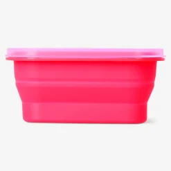 Red collapsible lunchbox with spork - 600 ml