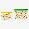 Reusable grip seal bags with chilli print - 2 pcs
