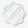 Round quilted placemat with striped pattern - 40 cm