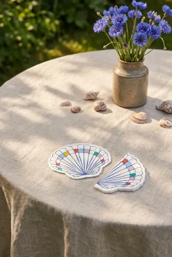 Seashell napkins - 16 pcs