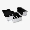 Silver beauty case with divider