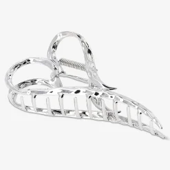 Silver heart hair clip