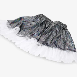 Skirt with silver metallic effect - 4 to 8 years