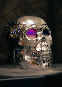 Skull fog machine with light