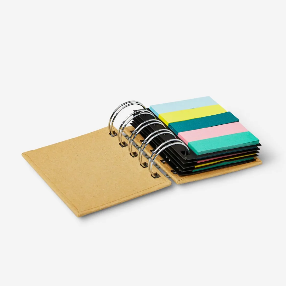 Sticky Memos Set with Beige Spiral Binding