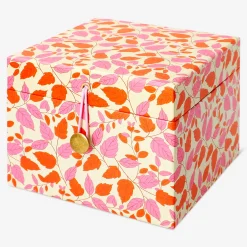Storage box with autumn leaves - 15x15 cm