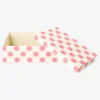 Storage box with pink polka dots - 14x20 cm
