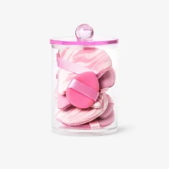 Storage jar with blender sponges