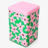 Storage tin with floral print - 16 cm