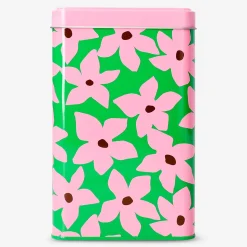 Storage tin with floral print - 16 cm