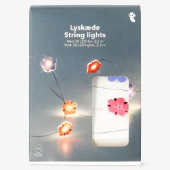 String lights - Purple and pink flowers