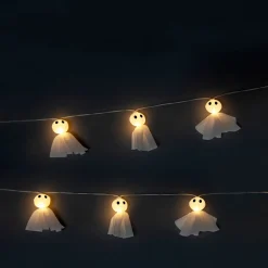 String lights with tulle ghosts - 10 pcs
