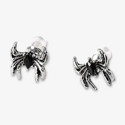 Stud earrings - Silver spiders