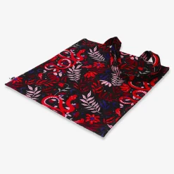 Tote bag - Black with florals