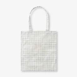 Tote bag - Flowers and checks print