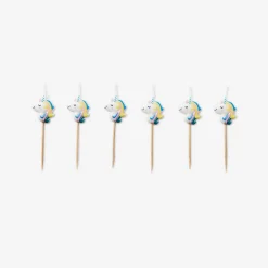 Unicorn cake candles. 6 pcs