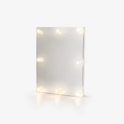 Wall-mounted illuminated mirror