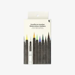 Watercolour markers and water pens - 14 pcs
